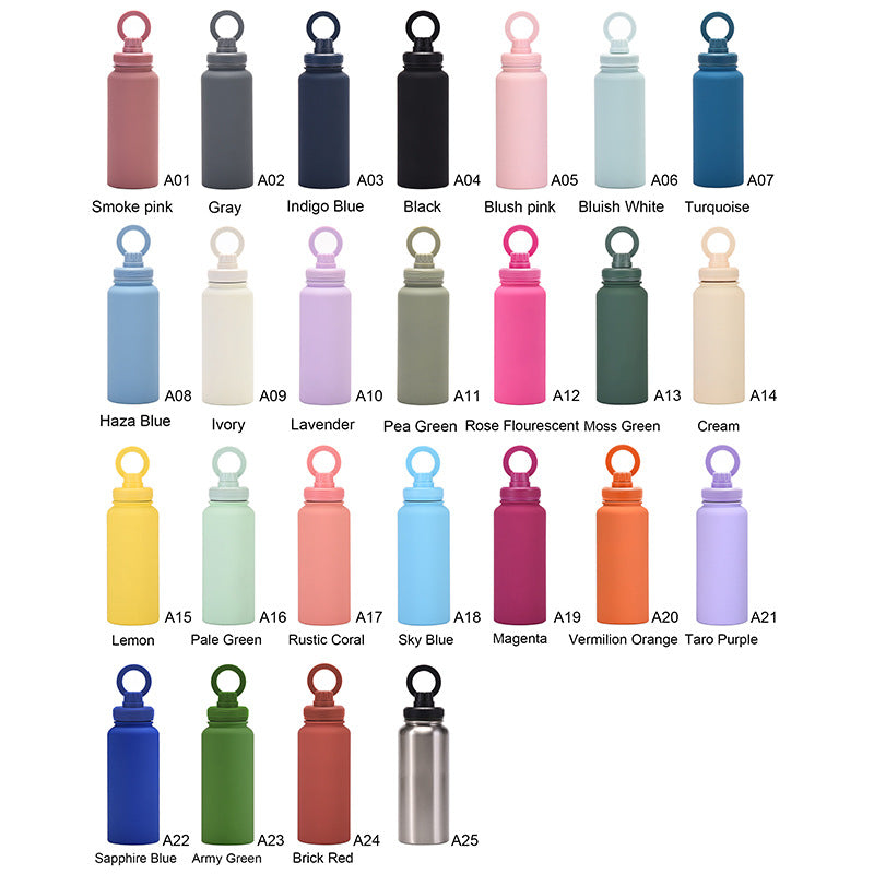 Magnetic Stainless Steel Thermos Cup with Phone Holder