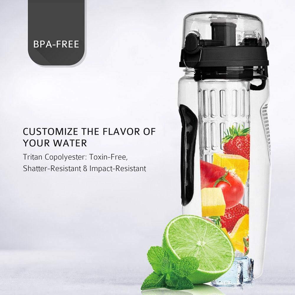 32Oz Fruit Infusing Water Bottle Water Fruit Bottle BPA Free Plastic Sport Fruit Infuser Water Bottles With Infuser Juice Shaker Drink Bottle Of Water